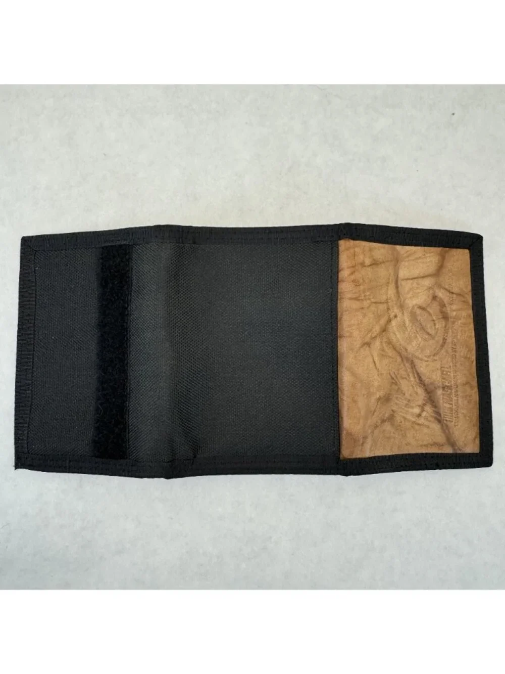 Vintage NASCAR #6 Mark Martin Leather Nylon Trifold Wallet Hook Loop Closure